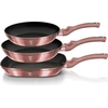 Image de Berlinger Haus I-Rose Set de poêles à frire + poêle à griller 20-24-28cm induction aluminium anti-adhésif rose
