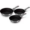 Image de Berlinger Haus Moonlight Set de poêles à frire 20-24-28cm induction aluminium antiadhésif titane gris