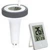 Image de Thermomètre Piscine Sans Fil Flottant, Thermomètre De Piscine Connecté Numérique Avec Récepteur Radio Lcd, Portée Jusqu'à 60 M, Pour Exterieur/interieur, Aquarium, Spa, Étang