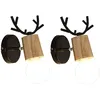 Image de Axhup - 2 Pack Lampe Murale Tête De Cerf Rétro Applique Murale Eclairage Chambre À Coucher Escalier Café Noir