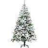 Image de Arbre de Noël artificiel - Flocon de neige - Ignifugé - Branches denses - Intérieur - Vert