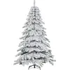 Image de Arbre de Noël - Artificiel - 180 cm de hauteur - 627 branches - support métallique - sans éclairage - vert et blanc