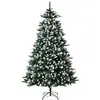 Image de Arbre de Noël artificiel - PVC et métal - Hauteur 2 m - Sans éclairage - Support métallique stable - Vert