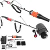 Image de Déneigeuse électrique 2-en-1, déneigeuse électrique manuelle et balai, aspirateur de feuilles électrique pour l'extérieur, balai motorisé portable, appareil de déneigement (noir + rouge + orange)