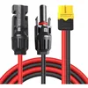 Image de Cable De Charge Solaire Xt60 Adaptateur Vers Connecteur Solaire Male Femelle, Fil D'Extension 12 Awg 3 M Pour Batterie, Centrale Électrique Portable, Générateur Solaire