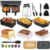 Image de Accessoires Pour Friteuse À Air Chaud, Accessoires Airfryer Pour Friteuse À Air Chaud Ninja Foodi Max Dual Zone Af300eu Af400eu Af500eu 7,6 L-9,5 L, Moule En Silicone Pour Ninja Airfryer