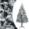 Image de Sapin De Noël Artificiel Avec Neige Floquée Vert 210 Cm Pvc