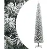Image de Sapin De Noël Mince Avec Support Et Flocon De Neige 270 Cm Pvc