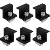 Image de Support De Panneau Solaire, Lot De 6, Fixation De Panneau Solaire 30 Mm, Borne De Rail Solaire Réglable Pour Rails De Montage Photovoltaïques