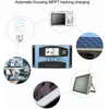 Image de Contrôleur De Charge Solaire 30 A, Contrôleur De Batterie Intelligent, Régulateur De Panneau Solaire Usb 12 V/24 V Avec Écran Lcd