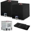 Image de Housse Pour Cuve Ibc 1000 L, Protection Contre Les Uv Et La Poussière, 116 X 100 X 120 Cm, Noire, Idéale Pour La Récupération Des Eaux De Pluie. Dimensions : 116 X 100 X 120 Cm.