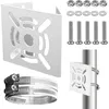 Image de Support De Fixation Pour Caméra De Surveillance : Support Vertical Pour Caméra De Surveillance Avec 2 Boucles Et 6 Vis, Support De Tube Pour Caméra De Vidéosurveillance, Panneau Solaire