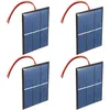 Image de Ensemble De 4 Pièces 1.5v 0.65w 60x80mm Micro Mini Panneau Solaire Cellules Pour L'Énergie De L'Énergie Solaire, Accueil Bricolage, Projets Scientifiques - Jouets - Chargeur De Batterie