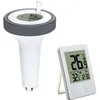 Image de Thermomètre Piscine Sans Fil Flottant, Thermomètre De Piscine Connecté Numérique Avec Récepteur Radio Lcd, Portée Jusqu'à 60 M, Pour Exterieur/interieur, Aquarium, Spa, Étang