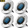 Image de Lumière Solaire Extérieur, 16 Led Spot Lampe Solaire Jardin Etanche Ip65 Pelouse Lumière Decorative Pour Chemin Jardin Terrace Cour Pelouse White-4 Pieces -rapanda