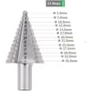 Image de Langray - Foret Fraise Meche Etage Hss,fraise Conique À Double Fente (5mm-35mm) Avec Revêtement Titane, Solide, Parfait Pour Visseuse Percage Sur Acier Bois, Plastique, Laiton, Aluminium, Pvc-rapanda
