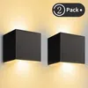 Image de Applique Murale Interieur/exterieur 12w Réglable Appliques Murales Led 3000k Blanc Chaud Lampe Murale Etanche Ip65 Pour Salon Chambre -