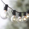 Image de Guirlande Lumineuse, Guirlande Guinguette Raccordable À 25 G40 Ampoules 7.62m Imperméable Chane De Lumières Décoration Extérieur Et Intérieur Pour Jardin - Avec 25 Boule Ampoules Blanc Chaud -