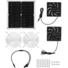 Image de Ventilateur D'Extraction À Énergie Solaire, 20 W Ventilateur Solaire Étanche, Ventilateur Solaire Usb Panneau Solaire Serre Pour Camping-cars Serres Maisons D'Animaux Poulailler A