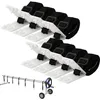 Image de Kit De Fixation Pour Bâche Solaire De Piscine, Kit De Sangles De Couverture Solaire Pour Piscine Universelle Enterrée Comprenant 8 Sangles En Nylon,8 Plaques De Cordon,8 Boucles