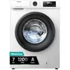 Image de Hisense WFQP701219VM machine à laver Charge avant 7 kg 1200 tr/min Blanc - Neuf