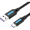 Image de Câble USB 2.0 A vers USB-C Vention CORBD 5A 0,5m noir type PVC