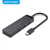 Image de Vention HUB 5 en 1 USB-C vers 3xUSB3.0/USB-C(Gen1)/Micro-B Alimenté - 0,15m - Couleur Noir - Neuf