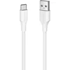 Image de Câble USB-A (USB 2.0) vers USB-C Câble de charge en blanc Câble de données 480 Mbit/s 1m
