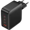 Image de Wall charger, Vention, FEIB0-EU, 3xUSB-C, USB- A, 140W/140W/30W/18W, GaN (czarna)