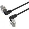 Image de Câble/Cordon réseau RJ45 Vention Catégorie 6A UTP (F/UTP) Coudé 3m (Noir) #6POURCENT