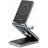 Image de Vention 3in1 Wireless Folding MagCharger, Space Grey (chargeur de batterie pliable sans fil)