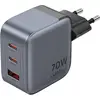 Image de GaN Vention USB-C+C+A 70W Charger (Gray)