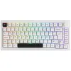 Image de AKKO 5075B Plus VIA ISO Clavier mécanique RGB Hot-Swap Bluetooth 5.0 2.4G Sans fil ( Blanc, Akko V3 Lavendar Purple Interrupteur tactile)