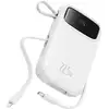 Image de Baseus Qpow2 Dual-Cable Digital Display Fast Charge Power Bank 10000mAh 22.5W Stellar White Lithium Polymère (LiPo) Blanc - Neuf