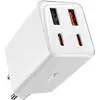 Image de Chargeur Baseus GaN6 Pro Dual 65W Fast-Charge + Câble USB-C 100W 1M Blanc