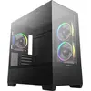 Image de DeepCool CG380 3F, Midi Tower, PC, Noir, ITX, Micro ATX, ABS (acrylonitrile-butadiène-styrène), SGCC, Verre trempé, 17,6 cm