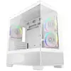 Image de Boîtier PC Mid Tower Compact Cube DEEPCOOL CG380 3F Panneaux en verre trempé 3 ventilateurs ARGB Blanc - Neuf