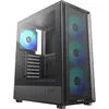 Image de DeepCool CC550 4F, tour de taille moyenne, PC, noir, Mini-ITX, Micro ATX, ATX, ABS (acrylonitrile butadiène styrène), SPCC, verre trempé, etc