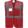 Image de Gilet de travail RETRO multipoches rouge L