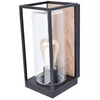 Image de LUTEC Flair Applique extérieure E27 IP44 bois, aspect noir