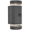 Image de Applique d'extérieur avec détecteur FOCUS gris-blanc 2xGU10x7W en aluminium, dimensions : 23,9 x 11 x 9,6 cm, IP44, Lutec