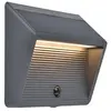 Image de Applique solaire LED avec détecteur de mouvement LINKO, gris et nuances de gris, 11,5 W, blanc chaud, 900 lm, plastique, dimensions : 16,1 x 18,5 x 6,2 cm, IP54, Lutec