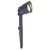 Image de ECO-LIGHT 6609201118 Lutec LED Lampe sur pique EXPLORER fonte d'aluminium anthracite IP54 Tête pivotante avec câble d'alimentation