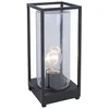 Image de Lampe à poser extérieure FLAIR en tube de verre noir Lutec 6588801012