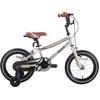 Image de Vélo pour enfants HILAND, modèle "Stitch", 16 pouces, pour filles et garçons, avec stabilisateurs et freins V, couleur argent