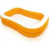 Image de Piscine Gonflable Rectangulaire 229x147x46 Cm   Couleur Abricot   Capacité 600 Litres   Double Chambre À Air   Bouchon De Vidange Inclus   Intellinet
