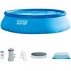 Image de Intex   Piscine Hors Sol Ronde 457 X 122 Cm   Matériau Super-tough®   Capacité 14 141 Litres   Gonflage Rapide   Valve De Vidange Sécurisée
