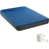 Image de INTEX 64012 - Lit à air - Full Dura-Beam Truaire incl. pompe à air USB (bleu, 137x191x22cm) Matelas à air Lit de camping