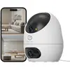 Image de EZVIZ D220 Dual 2K, caméra de sécurité IP, pour intérieur, sans fil, à fixer au mur, de couleur blanche, à dôme
