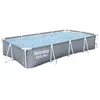 Image de Bestway® Steel Pro  Piscine à cadre sans pompe 366 x 201 x 66 cm, design de la forme de la feuille, rectangulaire